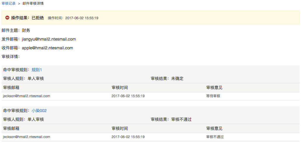 “邮件审核”功能详解